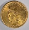 1912 $10 INDIAN HEAD GOLD COIN CHOICE BU