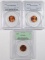 (3) PCGS GRADED LINCOLN CENTS, ALL MS-66 RD