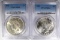 1922 & 1923 PEACE SILVER DOLLARS, PCGS-MS63