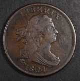 1804 HALF CENT VF+  VERY NICE