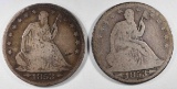 1853-O G & 1853 G+ A&R SEATED LIBERTY