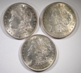 3 - BU 1921 MORGAN DOLLARS