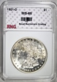 1921-D MORGAN DOLLAR RNG GEM BU