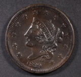 1839 HEAD of 38 N-S LARGE CENT XF/AU