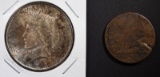 FUGIO CENT DAMAGED & 1923 PEACE DOLLAR