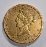 1882-S $10 LIBERTY HEAD GOLD COIN XF