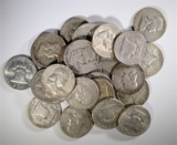 24 CIRC MIXED DATE FRANKLIN HALF DOLLARS