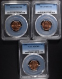 3-1995 LINCOLN CENTS, PCGS MS-67 RED