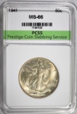 1941 WALKING LIBERTY HALF DOLLAR, PCSS CH/GEM BU