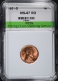 1951-D LINCOLN CENT PCSS SUPERB GEM BU RED