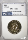 1963 FRANKLIN HALF DOLLAR PCI SUPERB GEM+