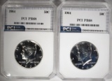 2 - 1964 KENNEDY HALF DOLLARS PCI PROOF