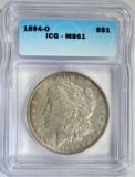 1894-O MORGAN DOLLAR ICG MS61