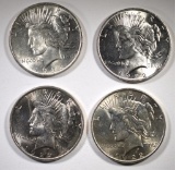 4 - 1922 PEACE DOLLARS  UNC