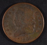 1828 HALF CENT, VG