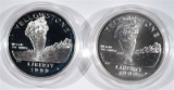 1999 YELLOWSTONE PROOF & UNC SILVER DOLLAR