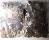10 POUND LOT OF MIXED FOREIGN COINS