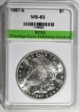 1887-S MORGAN DOLLAR PCSS CHOICE BU