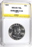 1963 FRANKLIN HALF DOLLAR LVCS CHOICE BU FBL