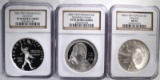 3 NGC GRADED 2006 BEN FRANKLIN COMMEM DOLLARS: