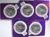 5-FIGI ONE OUNCE .999 IGUANA COINS