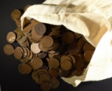 3000 CIRC LINCOLN WHEAT CENTS IN CANVAS BAG