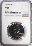 1959 FRANKLIN HALF DOLLAR, NGC PF-68