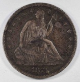 1871-S SEATED LIBERTY HALF DOLLAR VF