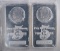 2-FIVE OUNCE .999 SILVER BARS