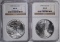 1989 & 1990 AMERICAN SILVER EAGLES