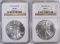 1997 & 1998 AMERICAN SILVER EAGLES