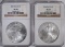 2003 & 2004 AMERICAN SILVER EAGLES