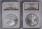 2007 & 2008 AMERICAN SILVER EAGLES