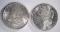 1881-S & 1900 MORGAN SILVER DOLLARS, CH BU