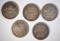 (5) 1893 COLUMBIAN HALF DOLLARS -WITH COA