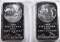 2-FIVE OUNCE .999 SILVER BARS ( SILVERTOWNE )