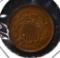 1864 TWO CENT PIECE L.M. AU/UNC BROWN