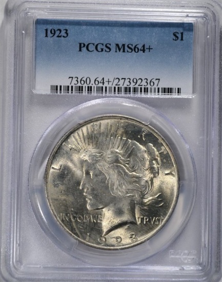 1923 PEACE DOLLAR, PCGS MS-64+