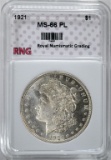 1921 MORGAN DOLLAR RNG SUPERB GEM PL