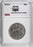 1915-S PAN-PAC HALF DOLLAR RNG GEM BU