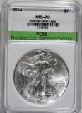 2014 AMERICAN SILVER EAGLE, PCSS PERFECT GEM BU