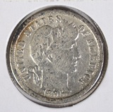 1895-O BARBER DIME, VG -KEY DATE!