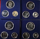 4 - 1976 3pc SILVER PROOF SETS BICENTENNIAL