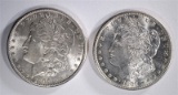 1881-S & 1900 MORGAN SILVER DOLLARS, CH BU