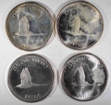 4 - 1967 CANADIAN SILVER DOLLARS BU NICE