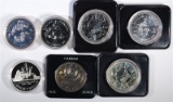 (7) DIFFERENT CANADIAN 50% SILVER DOLLARS