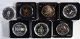 (7) DIFFERENT CANADIAN 50% SILVER DOLLARS IN ORIGI