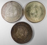 1- 1947 & 2-1948 MEXICAN 5 PESOS SILVER COINS