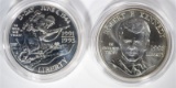 1995 WWII & 1998 KENNEDY UNC. COMMEM SILVER