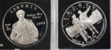 2004 Pf EDISON , LEWIS & CLARK SILVER DOLLARS